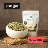 Kerala Cardamom 8mm - 200gm - Free Delivery whole Kerala cardamom pods from Organic Pure Leven