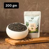 Kerala Black Pepper - 200gm whole black peppercorn pack from Organic Pure Leven