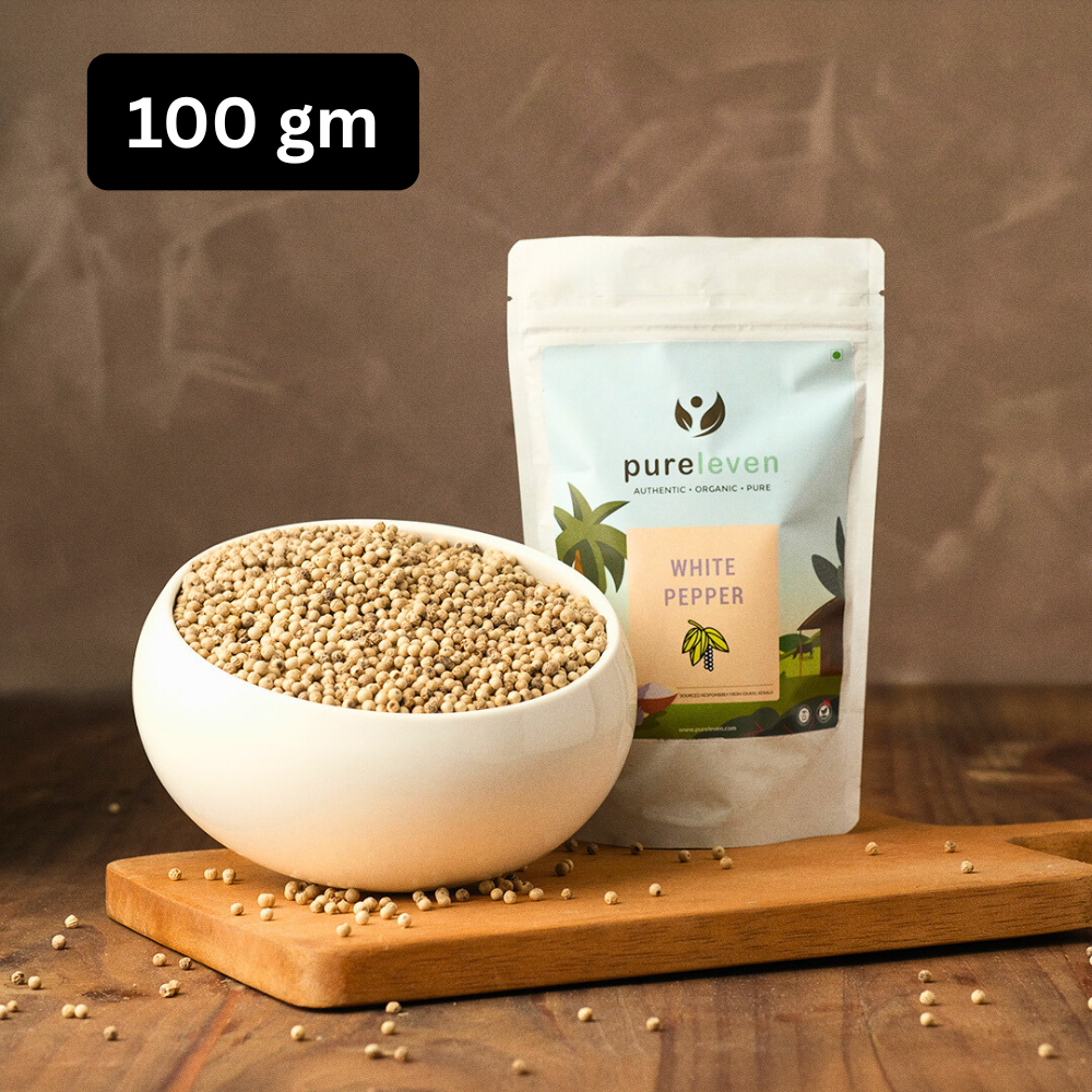 Kerala White Pepper - 100 gm