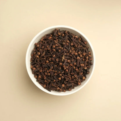 Whole clove buds showing premium quality and full aroma, perfect for chai and Indian cooking