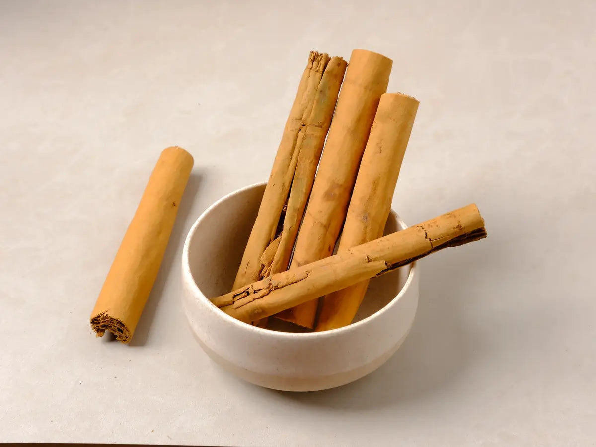 Close view of Ceylon cinnamon sticks